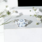Certified 6 Carat Cubic Zirconia Three Stone Engagement Ring AAAAA 92.5 Sterling Silver - Rosec Jewels