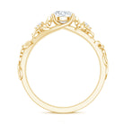 Round Cut 6 MM Moissanite Floral Engagement Ring D-VS1 - Rosec Jewels