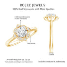 Rosec Jewels-Vintage Inspired Moissanite Engagement Ring With Certificate