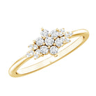 Rosec Jewels-Certified Moissanite Flower Cluster Ring for Women