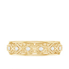 Vintage Inspired Zircon Celtic Knot Full Eternity Band Ring in Gold AAAA - Rosec Jewels