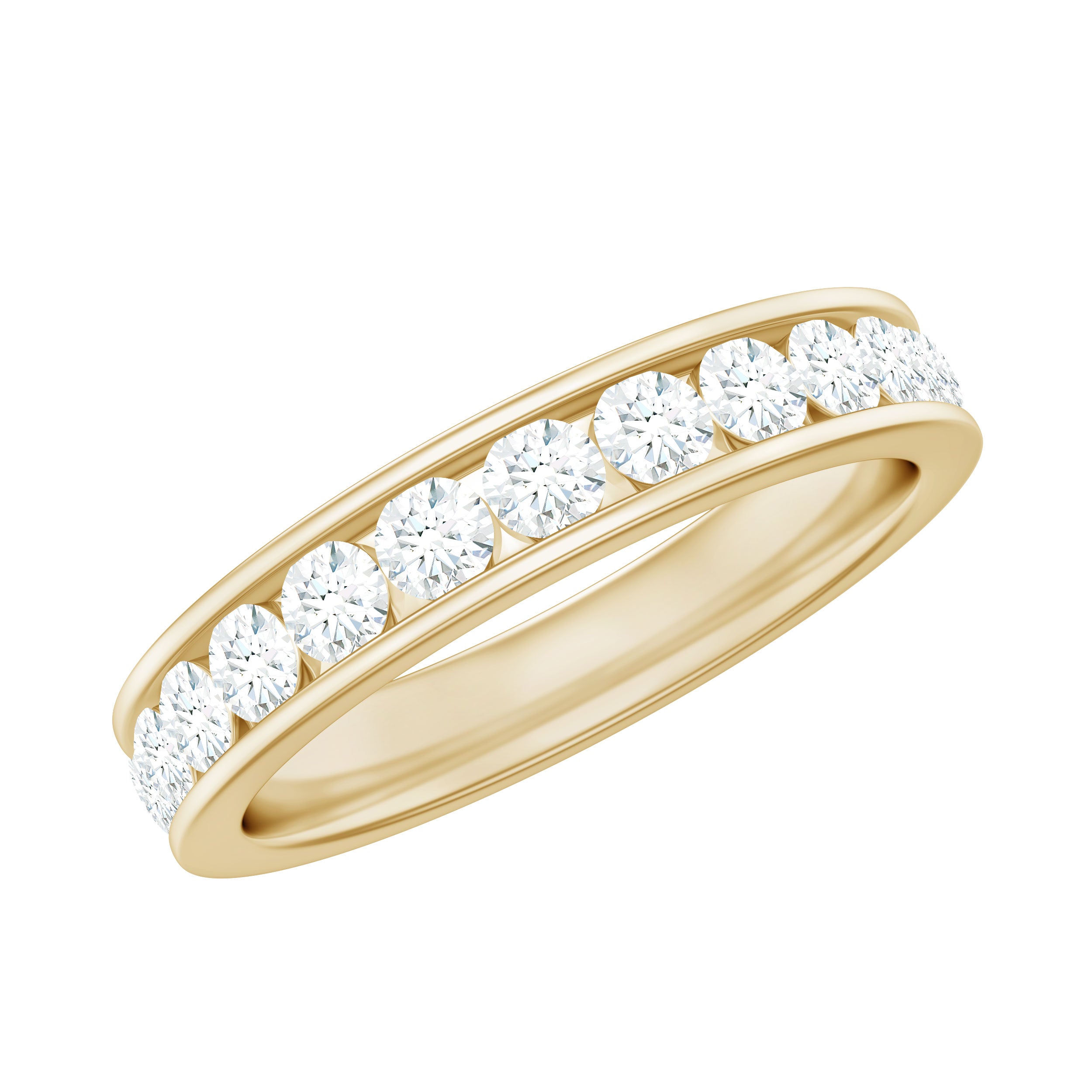 Brass Cubic Zirconia Geometric Statement Stackable Ring - 1000486468