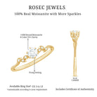Rosec Jewels-Minimalist Moissanite Leaf Promise Ring with Beaded Detail