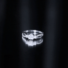 3/4 CT Princess Cut Three Stone Zircon Infinity Promise Ring AAAA - Rosec Jewels
