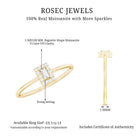 Rosec Jewels-Dainty Baguette Cut Moissanite Promise Ring with Halo
