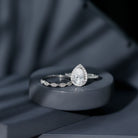 Sterling Silver 1.5 Carat Cubic Zirconia Engagement Ring with Enhancer AAAA 92.5 Sterling Silver 5 - Rosec Jewels