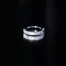 Certified Baguette Moissanite Half Eternity Band Ring D-VS1 - Rosec Jewels