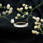 Rosec Jewels-Certified Baguette Moissanite Half Eternity Anniversary Band Ring