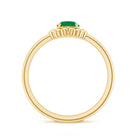 Certified Natural Emerald Flower Promise Ring with Certificate AAA - Rosec Jewels
