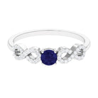 Rosec Jewels-Minimalist Blue Sapphire and Diamond Infinity Promise Ring