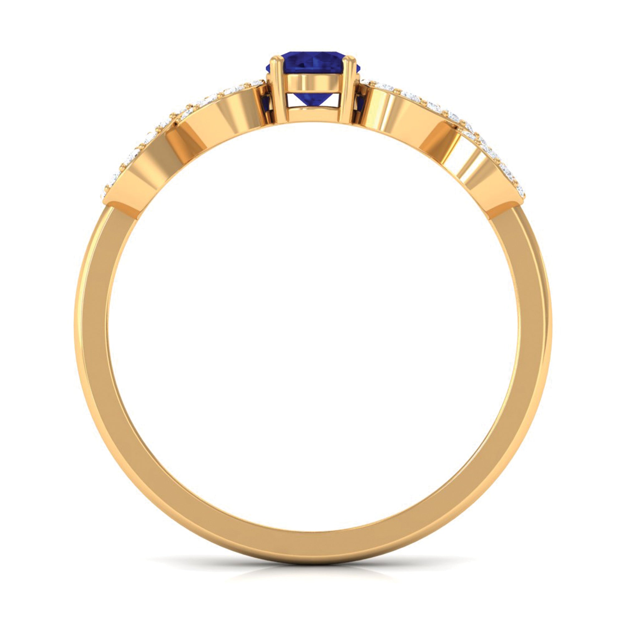 Rosec Jewels-Minimalist Blue Sapphire and Diamond Infinity Promise Ring