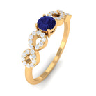 Rosec Jewels-Minimalist Blue Sapphire and Diamond Infinity Promise Ring