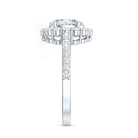 Oval Shape Lab Grown Diamond Halo Engagement Ring Lab - ( EF-VS ) - Rosec Jewels