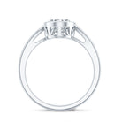 Oval Shape Lab Grown Diamond Solitaire Bypass Ring Lab - ( EF-VS ) - Rosec Jewels