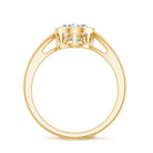 Oval Shape Lab Grown Diamond Solitaire Bypass Ring Lab - ( EF-VS ) - Rosec Jewels