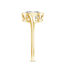 Oval Shape Lab Grown Diamond Solitaire Bypass Ring Lab - ( EF-VS ) - Rosec Jewels