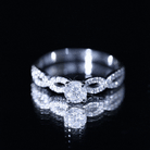 Round Lab Grown Diamond Infinity Solitaire Ring Lab - ( EF-VS ) - Rosec Jewels