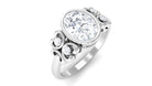Classic Oval Lab Grown Diamond Solitaire Engagement Ring Lab Grown Diamond - ( EF-VS ) - Color and Clarity - Rosec Jewels