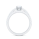 Minimal Pear Shape Lab Grown Diamond Wedding Ring Set Lab - ( EF-VS ) - Rosec Jewels