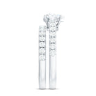 Minimal Pear Shape Lab Grown Diamond Wedding Ring Set Lab - ( EF-VS ) - Rosec Jewels
