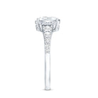 1.2 Carat Oval Moissanite Designer Engagement Ring in 14k Gold Plated Silver D-VS1 92.5 Sterling Silver - Rosec Jewels