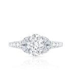 1.2 Carat Oval Moissanite Designer Engagement Ring in 14k Gold Plated Silver D-VS1 92.5 Sterling Silver - Rosec Jewels