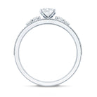 Certified Moissanite Designer Halo Engagement Ring in Gold Plated Silver D-VS1 92.5 Sterling Silver - Rosec Jewels