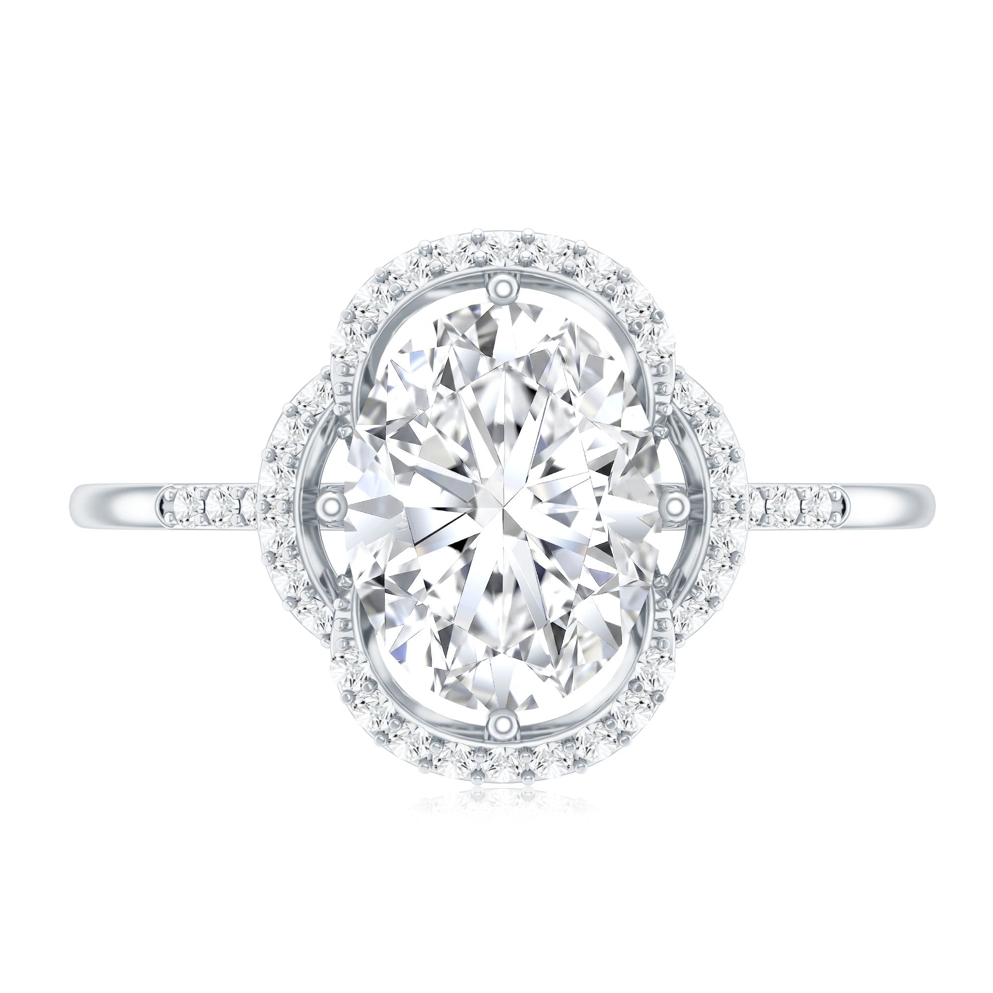 Certified 2 Carat Moissanite Vintage Inspired Engagement Ring in Silver D-VS1 92.5 Sterling Silver - Rosec Jewels