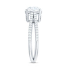 Solitaire Moissanite 2 Carat Engagement Ring with Split Shank D-VS1 92.5 Sterling Silver - Rosec Jewels
