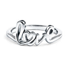 Love Ring in 14k Gold Plated Sterling Silver 92.5 Sterling Silver - Rosec Jewels