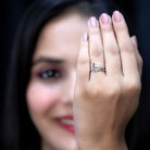 Rosec Jewels-Script Love Ring in 14k Gold Plated Sterling Silver