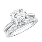 Rosec Jewels-IGI Documented 3 Carat Lab Grown Diamond Solitaire Bridal Ring Set