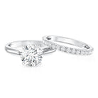 Rosec Jewels-IGI Documented 3 Carat Lab Grown Diamond Solitaire Bridal Ring Set