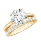 Rosec Jewels-IGI Documented 3 Carat Lab Grown Diamond Solitaire Bridal Ring Set