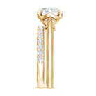 Rosec Jewels-IGI Documented 3 Carat Lab Grown Diamond Solitaire Bridal Ring Set