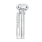 Rosec Jewels-Lab Grown 4 Carat Diamond Solitaire Wedding Ring Set with IGI Certificate
