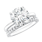 Rosec Jewels-IGI Graded 4 Carat Lab Diamond Round Engagement Ring with Enhancer