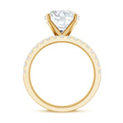 Rosec Jewels-IGI Graded 4 Carat Lab Diamond Round Engagement Ring with Enhancer