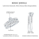 IGI Certified 1 Carat Lab Grown Diamond Pear Engagement Ring with Wedding Band Lab - ( E-VS1 ) - Rosec Jewels
