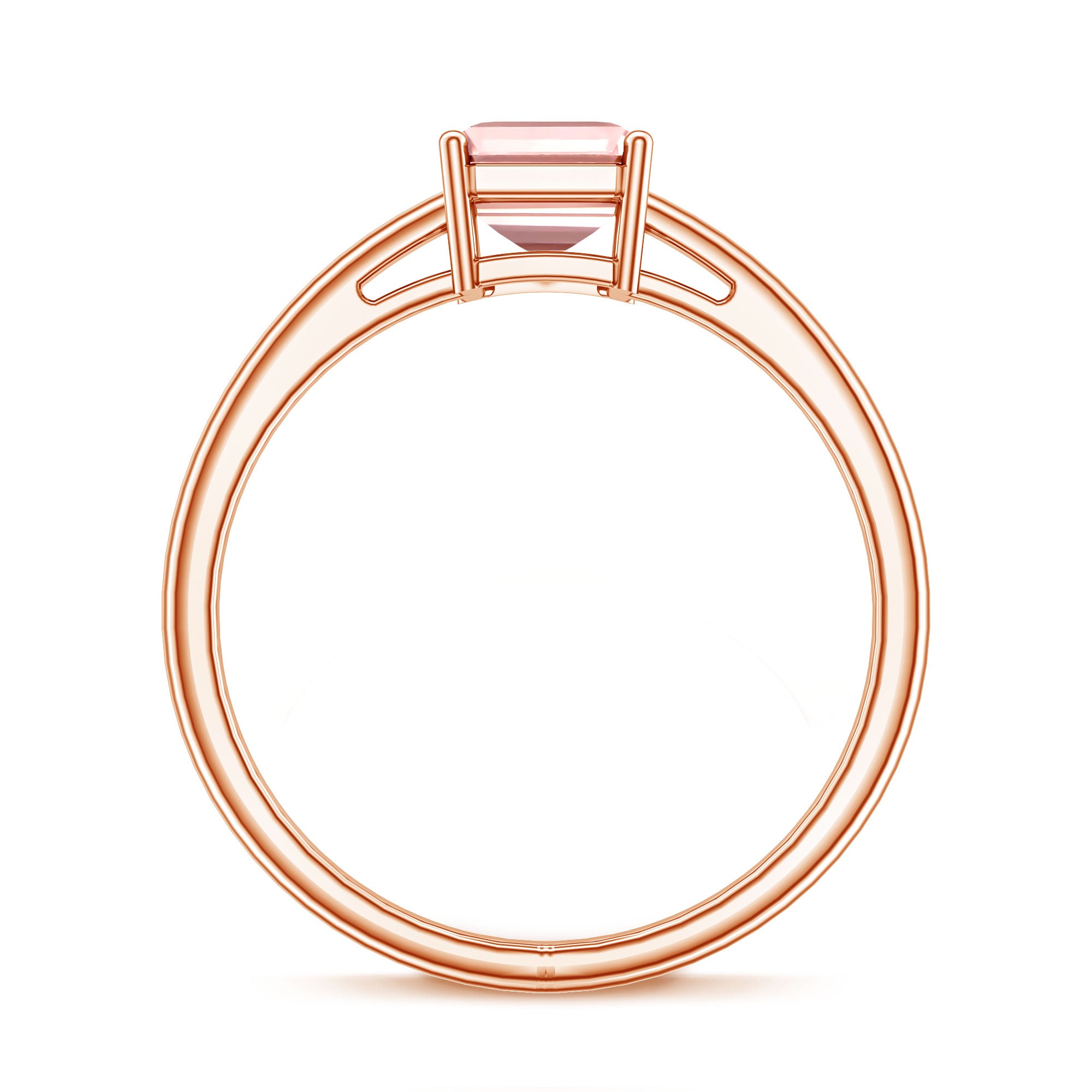 Rosec Jewels-2 Carat Lab Grown Pink Diamond Emerald Cut Solitaire Engagement Ring IGI Certified