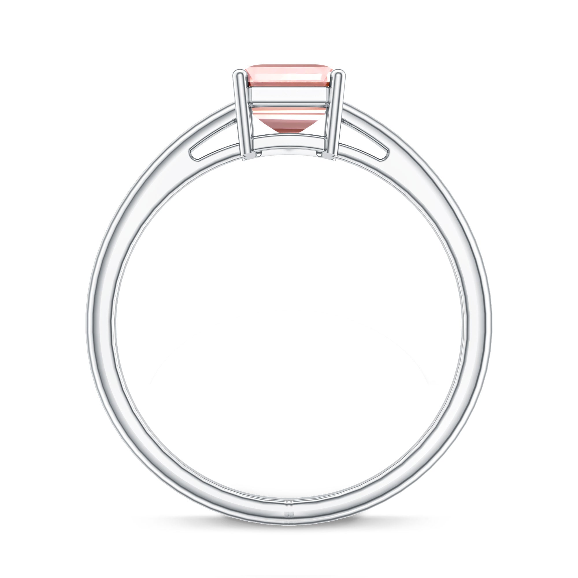 Rosec Jewels-2 Carat Lab Grown Pink Diamond Emerald Cut Solitaire Engagement Ring IGI Certified
