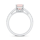 Lab Grown 2 Carat Pink Diamond Emerald Cut Engagement Ring IGI Verified Fancy Pink - VS1 - Rosec Jewels