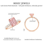 IGI Verified 2 Carat Lab Grown Pink Diamond Side Stone Engagement Ring Fancy Pink - VS1 - Rosec Jewels