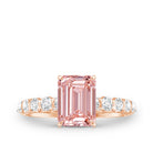 IGI Verified 2 Carat Lab Grown Pink Diamond Side Stone Engagement Ring Fancy Pink - VS1 - Rosec Jewels