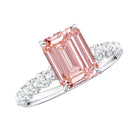 IGI Verified 2 Carat Lab Grown Pink Diamond Side Stone Engagement Ring Fancy Pink - VS1 - Rosec Jewels