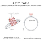 IGI Verified 2 Carat Lab Grown Pink Diamond Side Stone Engagement Ring Fancy Pink - VS1 - Rosec Jewels