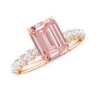 Rosec Jewels-IGI Certified 2 Carat Lab Grown Pink Diamond Emerald Cut Engagement Ring