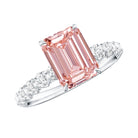 Rosec Jewels-IGI Certified 2 Carat Lab Grown Pink Diamond Emerald Cut Engagement Ring
