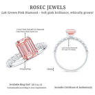 Rosec Jewels-IGI Certified 2 Carat Lab Grown Pink Diamond Emerald Cut Engagement Ring