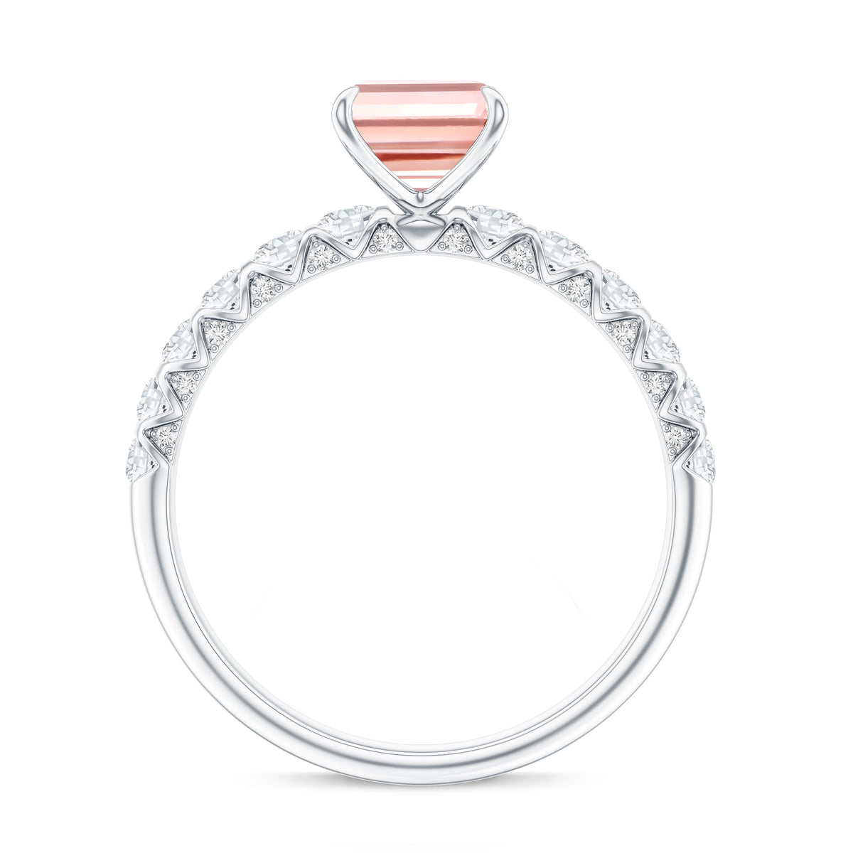 Rosec Jewels-IGI Certified 2 Carat Lab Grown Pink Diamond Emerald Cut Engagement Ring